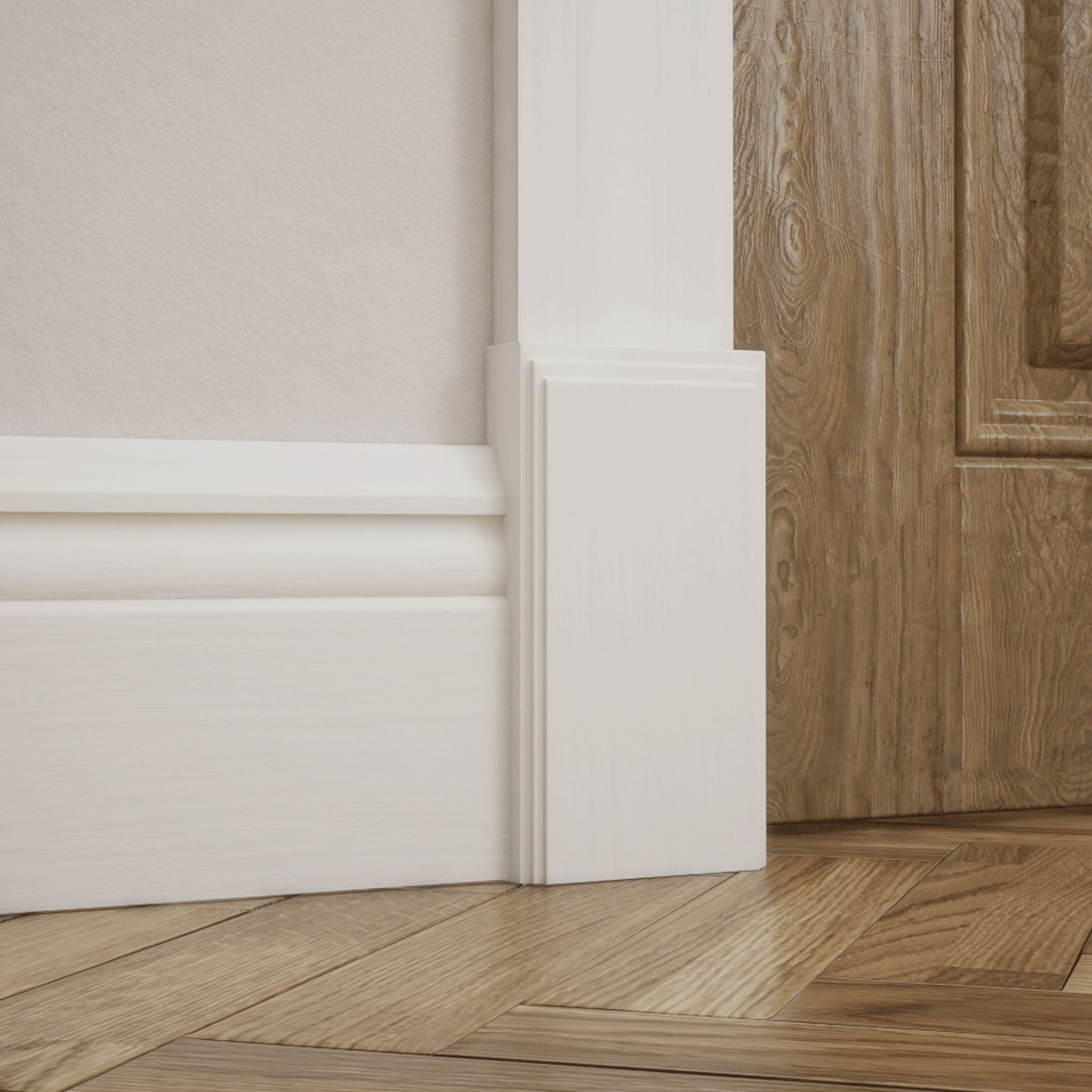 Ekena Millwork 3 1/2"W x 6 1/2"H x 1 1/8"P Americraft Solid Hardwood Stain Grade Smooth Plinth Block with Decorative Edge - Image 98