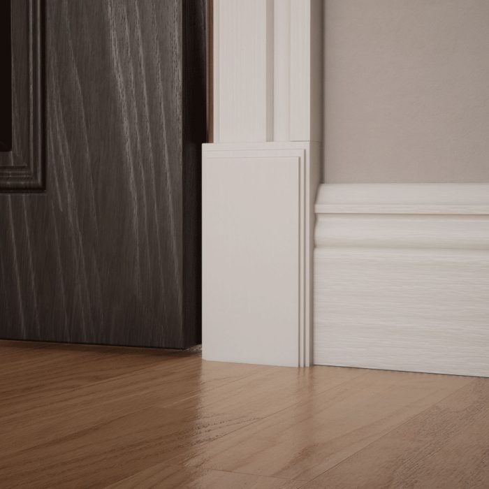 Ekena Millwork 3 1/2"W x 6 1/2"H x 1 1/8"P Americraft Solid Hardwood Stain Grade Smooth Plinth Block with Decorative Edge - Image 100