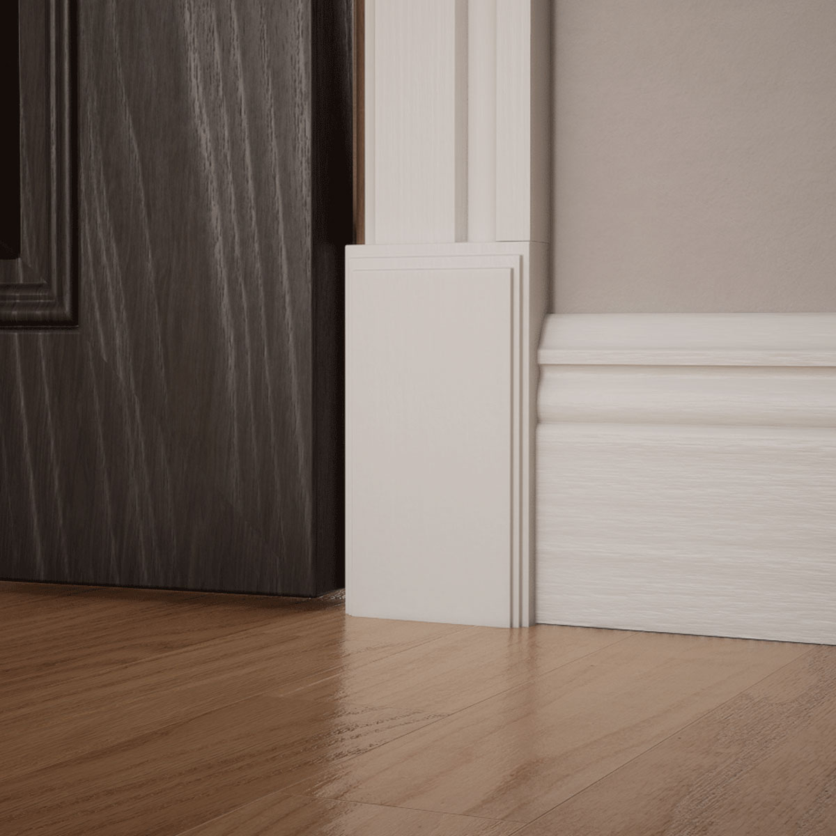 Ekena Millwork 3 1/2"W x 6 1/2"H x 1 1/8"P Americraft Solid Hardwood Stain Grade Smooth Plinth Block with Decorative Edge - Image 100
