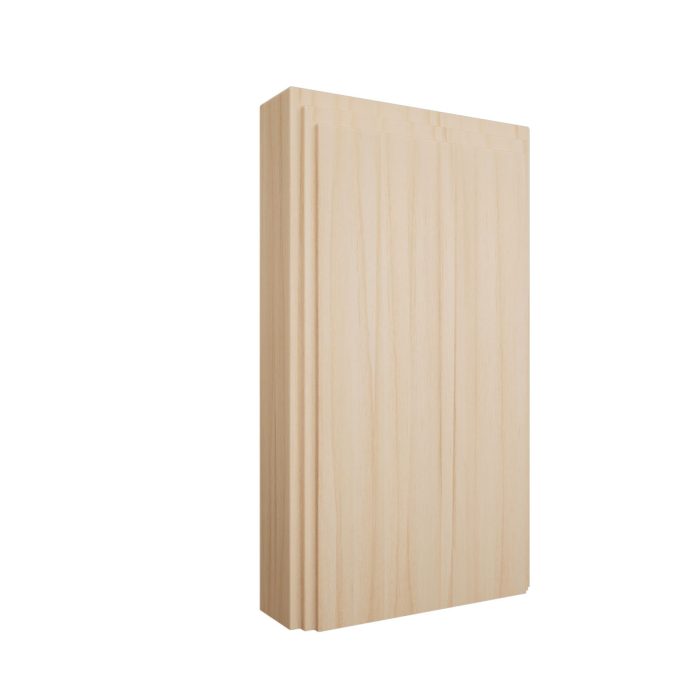 Ekena Millwork 3 3/4"W x 6 1/2"H x 1 1/8"P Americraft Solid Hardwood Stain Grade Smooth Plinth Block with Decorative Edge - Image 4