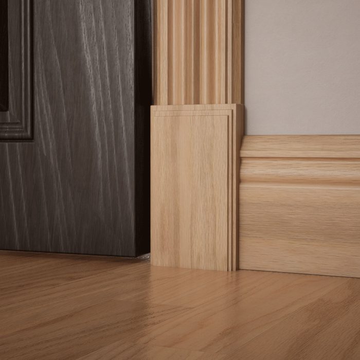 Ekena Millwork 3 3/4"W x 6 1/2"H x 1 1/8"P Americraft Solid Hardwood Stain Grade Smooth Plinth Block with Decorative Edge - Image 30