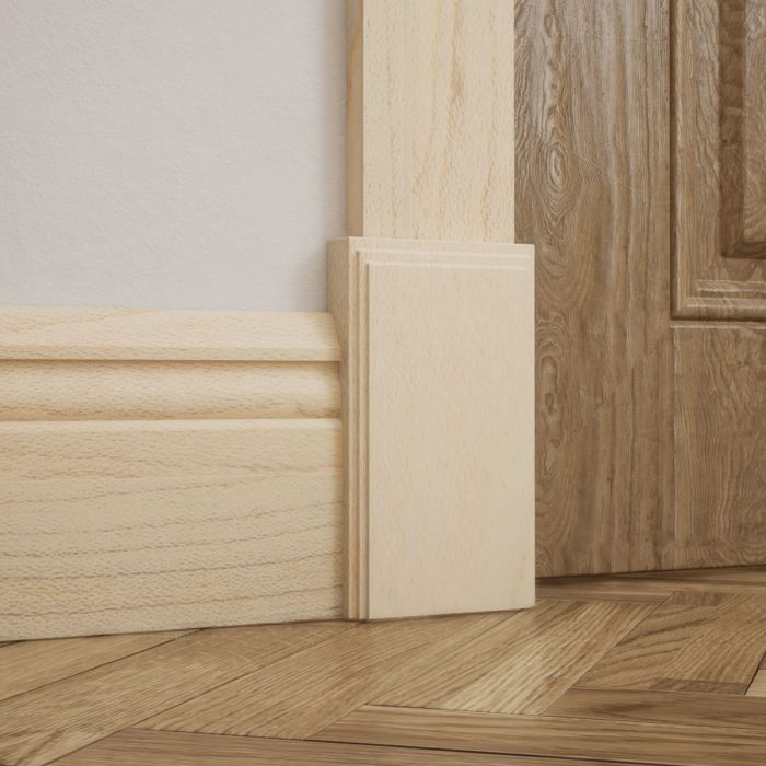 Ekena Millwork 3 3/4"W x 6 1/2"H x 1 1/8"P Americraft Solid Hardwood Stain Grade Smooth Plinth Block with Decorative Edge - Image 37