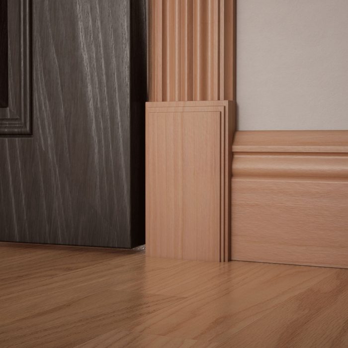 Ekena Millwork 3 3/4"W x 6 1/2"H x 1 1/8"P Americraft Solid Hardwood Stain Grade Smooth Plinth Block with Decorative Edge - Image 49