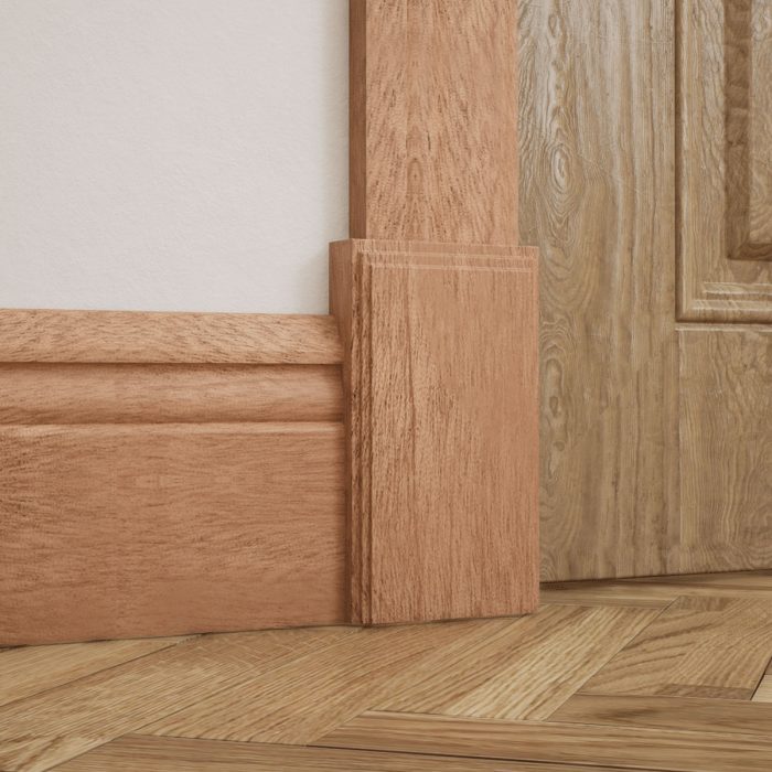 Ekena Millwork 3 3/4"W x 6 1/2"H x 1 1/8"P Americraft Solid Hardwood Stain Grade Smooth Plinth Block with Decorative Edge - Image 57