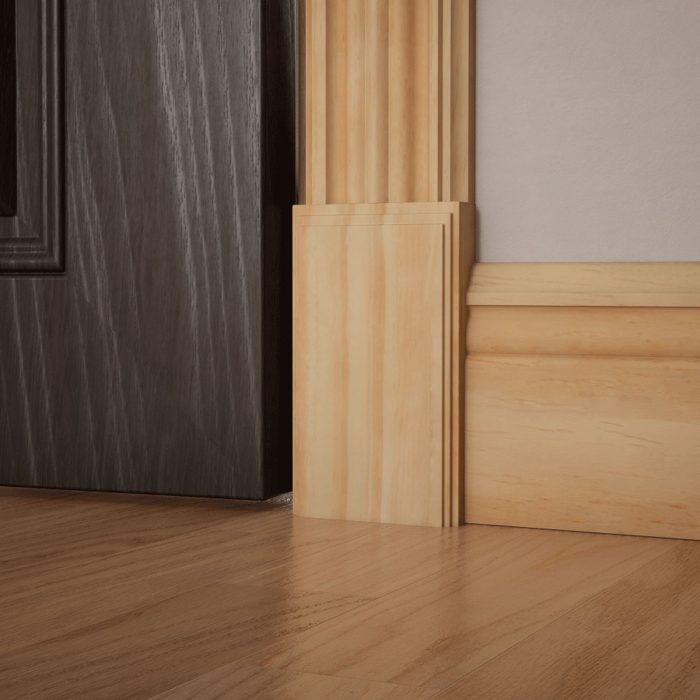 Ekena Millwork 3 3/4"W x 6 1/2"H x 1 1/8"P Americraft Solid Hardwood Stain Grade Smooth Plinth Block with Decorative Edge - Image 69