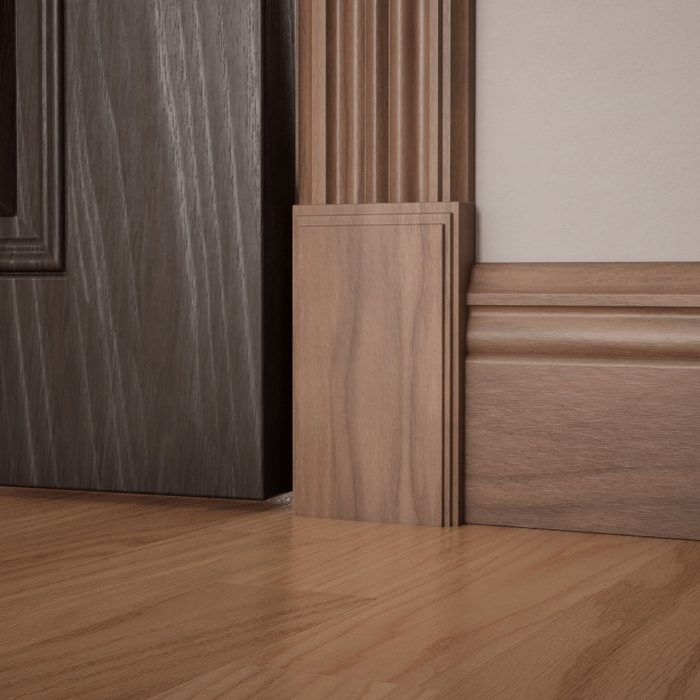 Ekena Millwork 3 3/4"W x 6 1/2"H x 1 1/8"P Americraft Solid Hardwood Stain Grade Smooth Plinth Block with Decorative Edge - Image 79