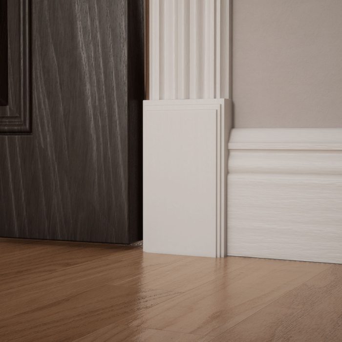 Ekena Millwork 3 3/4"W x 6 1/2"H x 1 1/8"P Americraft Solid Hardwood Stain Grade Smooth Plinth Block with Decorative Edge - Image 97