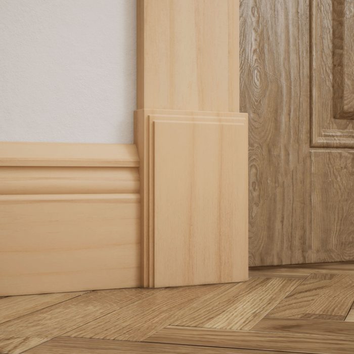 Ekena Millwork 4 1/2"W x 6 1/2"H x 1 1/8"P Americraft Solid Hardwood Stain Grade Smooth Plinth Block with Decorative Edge - Image 8