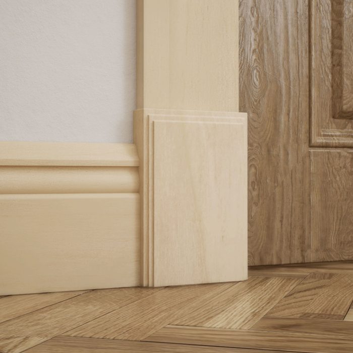 Ekena Millwork 4 1/2"W x 6 1/2"H x 1 1/8"P Americraft Solid Hardwood Stain Grade Smooth Plinth Block with Decorative Edge - Image 83