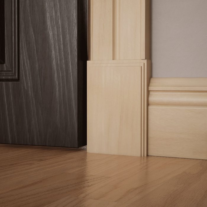Ekena Millwork 4 1/2"W x 6 1/2"H x 1 1/8"P Americraft Solid Hardwood Stain Grade Smooth Plinth Block with Decorative Edge - Image 85