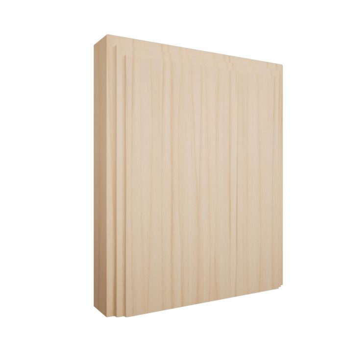 Ekena Millwork 5 1/2"W x 6 1/2"H x 1 1/8"P Americraft Solid Hardwood Stain Grade Smooth Plinth Block with Decorative Edge - Image 3