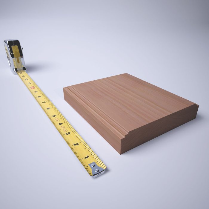 Ekena Millwork 5 1/2"W x 6 1/2"H x 1 1/8"P Americraft Solid Hardwood Stain Grade Smooth Plinth Block with Decorative Edge - Image 46