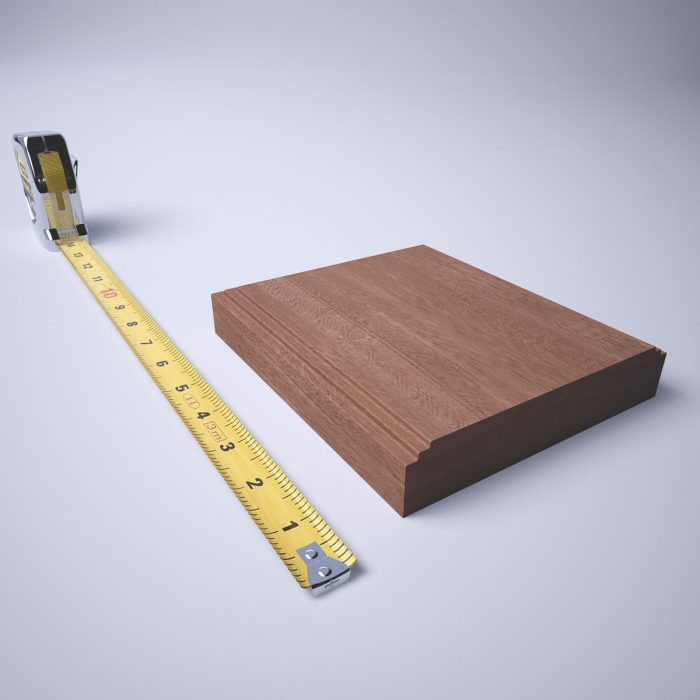 Ekena Millwork 5 1/2"W x 6 1/2"H x 1 1/8"P Americraft Solid Hardwood Stain Grade Smooth Plinth Block with Decorative Edge - Image 55