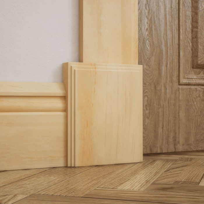 Ekena Millwork 5 1/2"W x 6 1/2"H x 1 1/8"P Americraft Solid Hardwood Stain Grade Smooth Plinth Block with Decorative Edge - Image 66