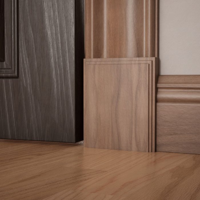 Ekena Millwork 5 1/2"W x 6 1/2"H x 1 1/8"P Americraft Solid Hardwood Stain Grade Smooth Plinth Block with Decorative Edge - Image 78