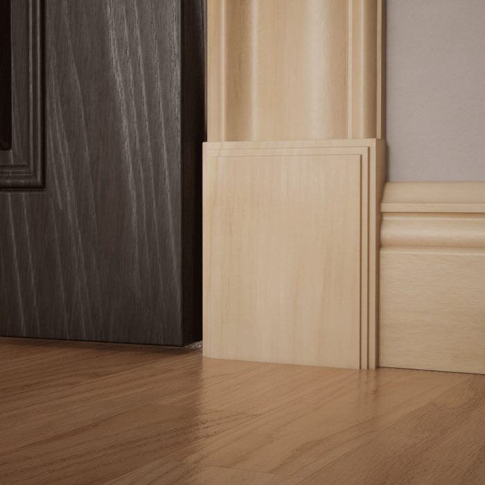 Ekena Millwork 5 1/2"W x 6 1/2"H x 1 1/8"P Americraft Solid Hardwood Stain Grade Smooth Plinth Block with Decorative Edge - Image 88