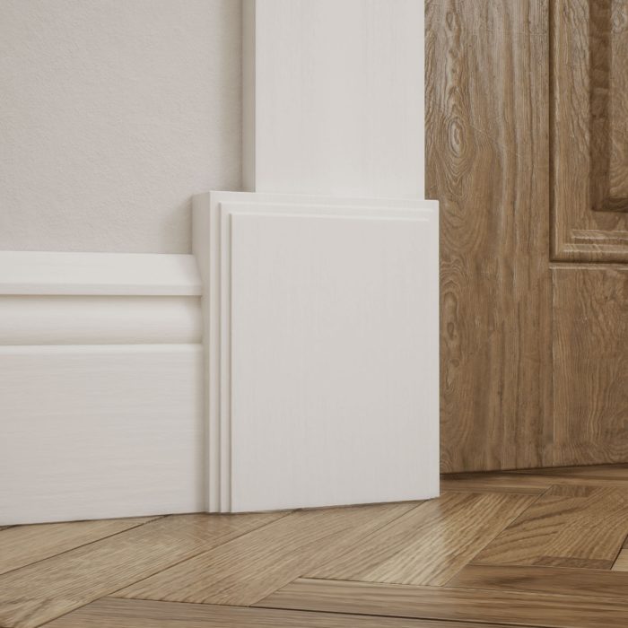 Ekena Millwork 5 1/2"W x 6 1/2"H x 1 1/8"P Americraft Solid Hardwood Stain Grade Smooth Plinth Block with Decorative Edge - Image 96