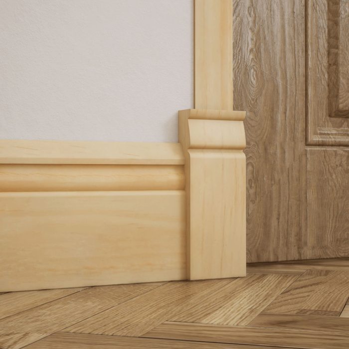 Ekena Millwork 2 1/2"W x 6 1/2"H x 1"P Americraft Solid Hardwood Stain Grade Traditional Plinth Block - Image 66