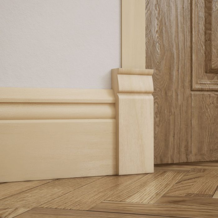 Ekena Millwork 2 1/2"W x 6 1/2"H x 1"P Americraft Solid Hardwood Stain Grade Traditional Plinth Block - Image 86