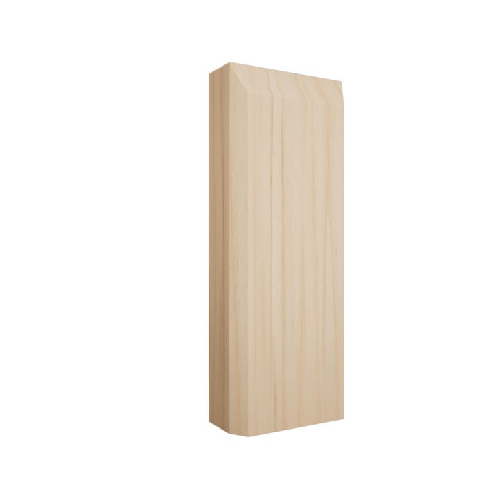 Ekena Millwork 2 1/2"W x 6 1/2"H x 1 1/8"P Americraft Solid Hardwood Stain Grade Smooth Plinth Block with Beveled Edge - Image 3