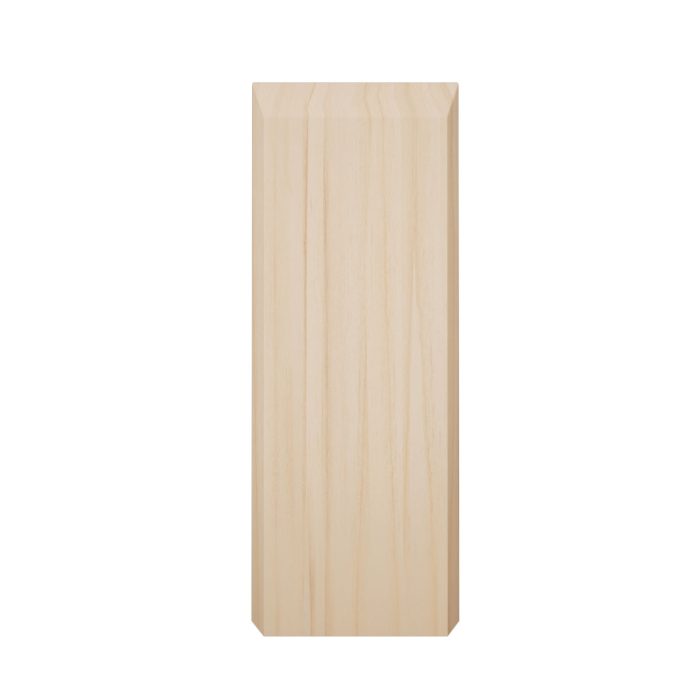 Ekena Millwork 2 1/2"W x 6 1/2"H x 1 1/8"P Americraft Solid Hardwood Stain Grade Smooth Plinth Block with Beveled Edge - Image 2