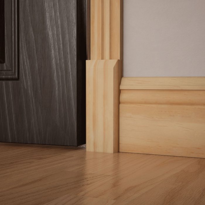 Ekena Millwork 2 1/2"W x 6 1/2"H x 1 1/8"P Americraft Solid Hardwood Stain Grade Smooth Plinth Block with Beveled Edge - Image 70