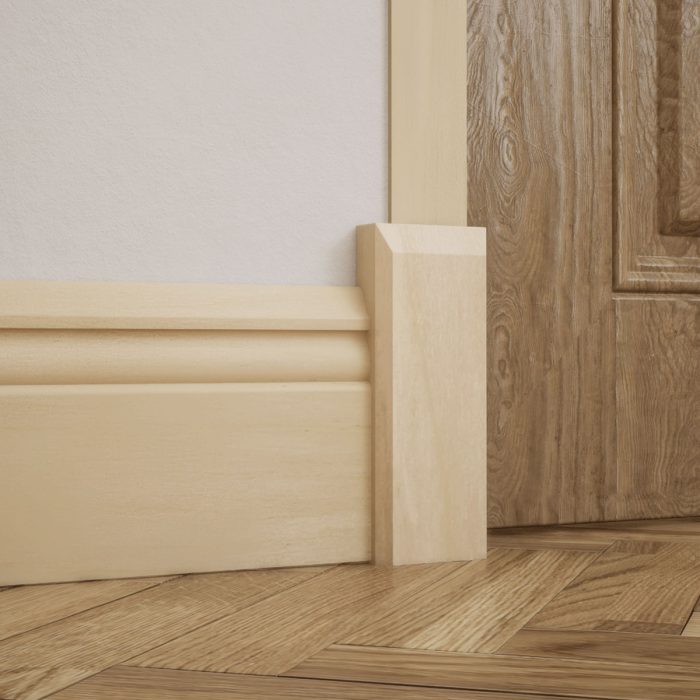 Ekena Millwork 2 1/2"W x 6 1/2"H x 1 1/8"P Americraft Solid Hardwood Stain Grade Smooth Plinth Block with Beveled Edge - Image 88