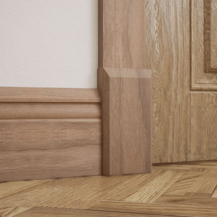 Ekena Millwork 3 1/2"W x 6 1/2"H x 1 1/8"P Americraft Solid Hardwood Stain Grade Smooth Plinth Block with Beveled Edge - Image 87
