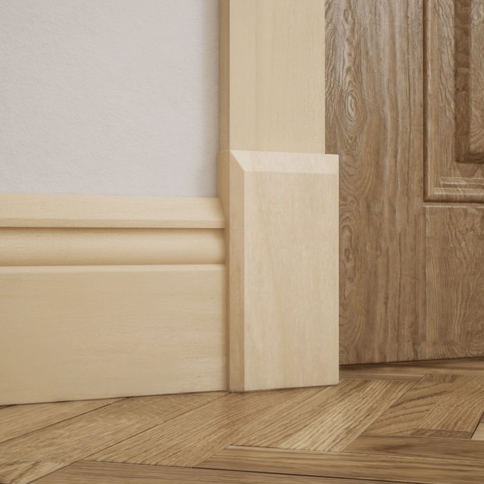 Ekena Millwork 3 1/2"W x 6 1/2"H x 1 1/8"P Americraft Solid Hardwood Stain Grade Smooth Plinth Block with Beveled Edge - Image 97