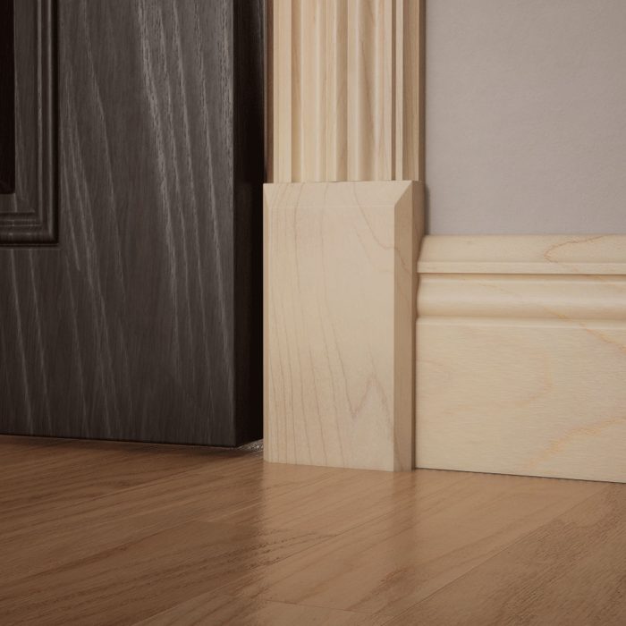 Ekena Millwork 3 3/4"W x 6 1/2"H x 1 1/8"P Americraft Solid Hardwood Stain Grade Smooth Plinth Block with Beveled Edge - Image 40