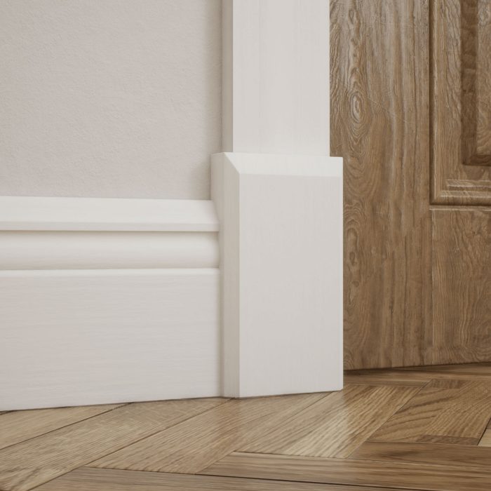 Ekena Millwork 3 3/4"W x 6 1/2"H x 1 1/8"P Americraft Solid Hardwood Stain Grade Smooth Plinth Block with Beveled Edge - Image 97