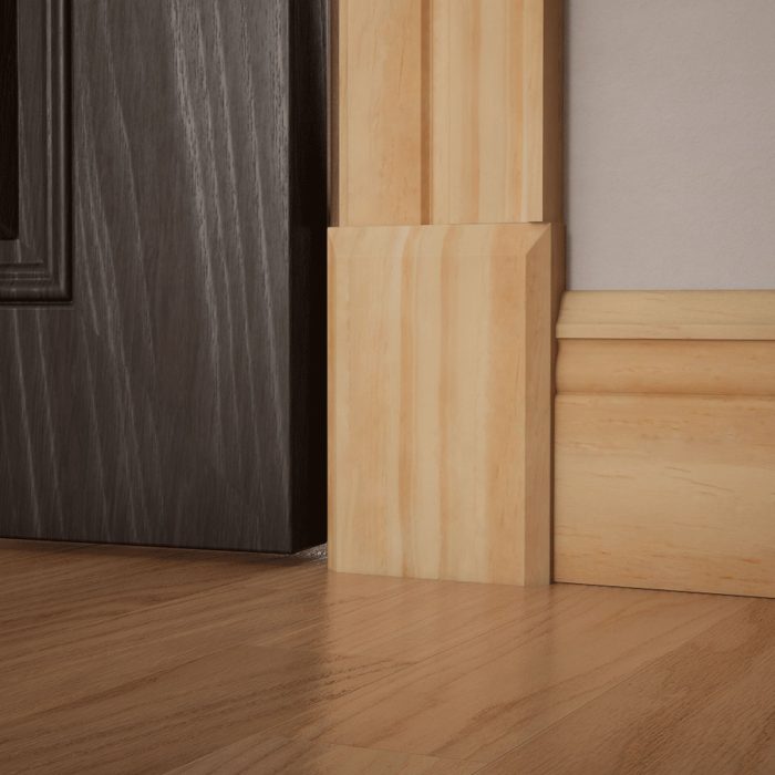 Ekena Millwork 4 1/2"W x 6 1/2"H x 1 1/8"P Americraft Solid Hardwood Stain Grade Smooth Plinth Block with Beveled Edge - Image 70