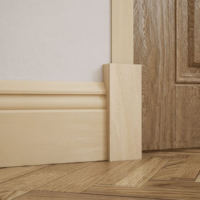 Ekena Millwork 2 1/2"W x 6 1/2"H x 1 1/8"P Americraft Solid Hardwood Stain Grade Smooth Plinth Block with Squared Edge - Image 87