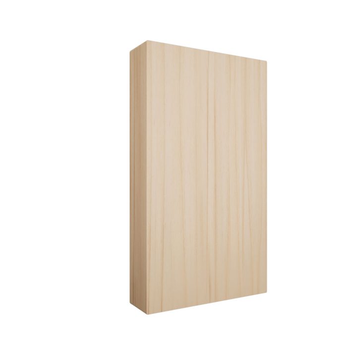 Ekena Millwork 3 3/4"W x 6 1/2"H x 1 1/8"P Americraft Solid Hardwood Stain Grade Smooth Plinth Block with Squared Edge - Image 3