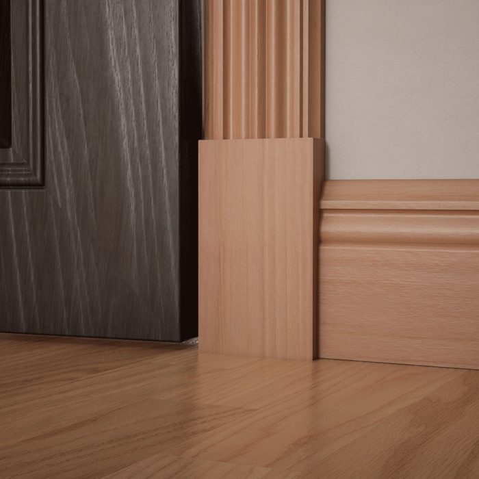 Ekena Millwork 3 3/4"W x 6 1/2"H x 1 1/8"P Americraft Solid Hardwood Stain Grade Smooth Plinth Block with Squared Edge - Image 49