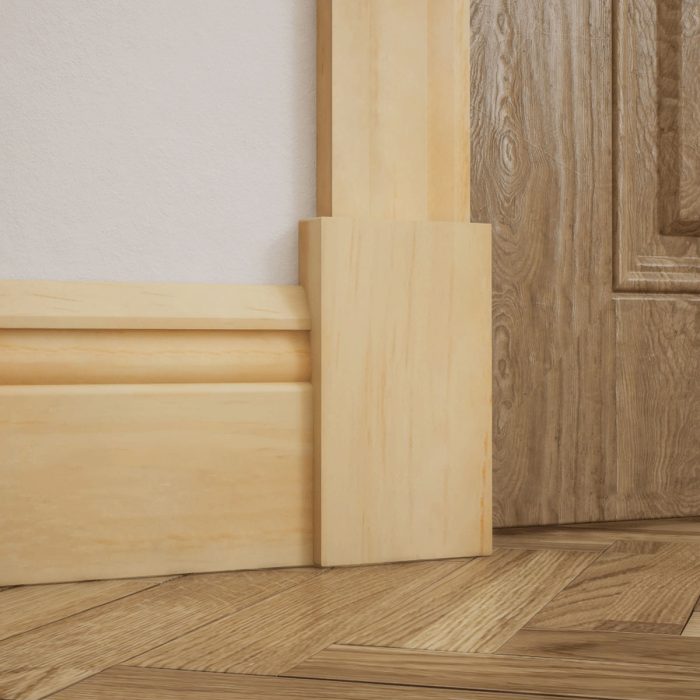 Ekena Millwork 3 3/4"W x 6 1/2"H x 1 1/8"P Americraft Solid Hardwood Stain Grade Smooth Plinth Block with Squared Edge - Image 67