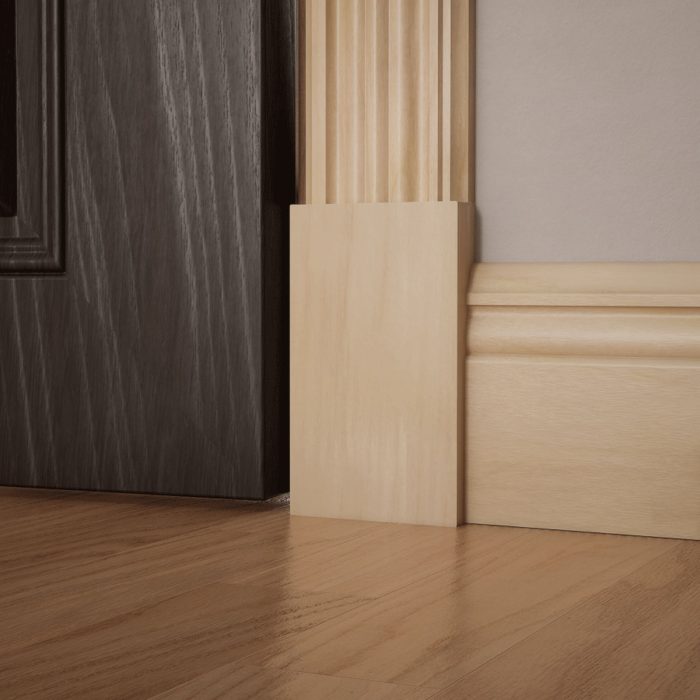 Ekena Millwork 3 3/4"W x 6 1/2"H x 1 1/8"P Americraft Solid Hardwood Stain Grade Smooth Plinth Block with Squared Edge - Image 88