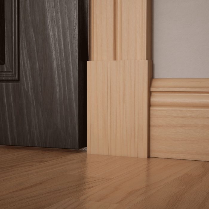 Ekena Millwork 4 1/2"W x 6 1/2"H x 1 1/8"P Americraft Solid Hardwood Stain Grade Smooth Plinth Block with Squared Edge - Image 10