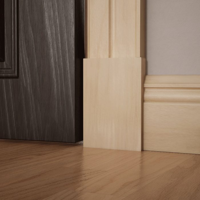 Ekena Millwork 4 1/2"W x 6 1/2"H x 1 1/8"P Americraft Solid Hardwood Stain Grade Smooth Plinth Block with Squared Edge - Image 88