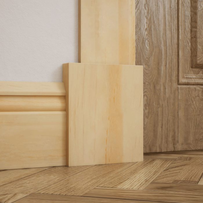 Ekena Millwork 5 1/2″W x 6 1/2″H x 1 1/8″P Americraft Solid Hardwood Stain Grade Smooth Plinth Block with Squared Edge - Image 66