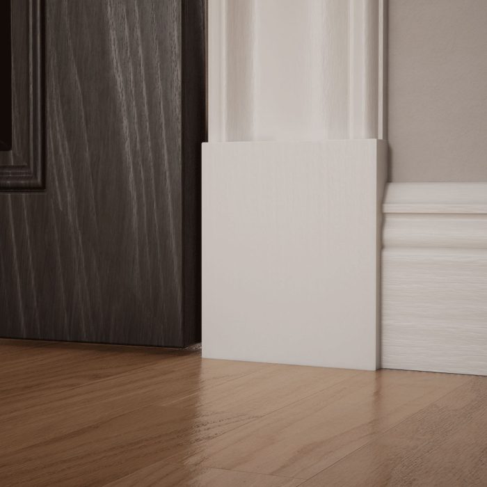 Ekena Millwork 5 1/2″W x 6 1/2″H x 1 1/8″P Americraft Solid Hardwood Stain Grade Smooth Plinth Block with Squared Edge - Image 97