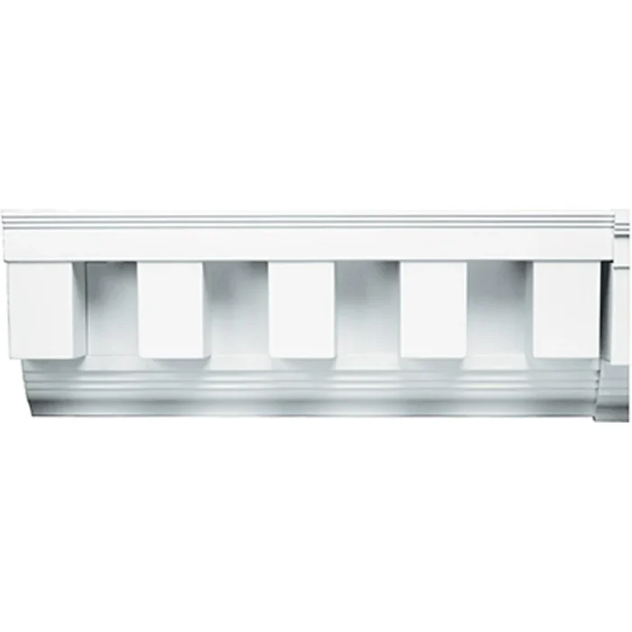 Vinyl Dentil Trim Square Tooth, 4' Length, Fade-Resistant Vinyl, (8/pack)