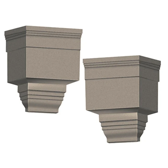 6 5/16"W x 6 15/16"H End Cap Kit, Left and Right Corner Pair, Fade-Resistant Vinyl - Image 4