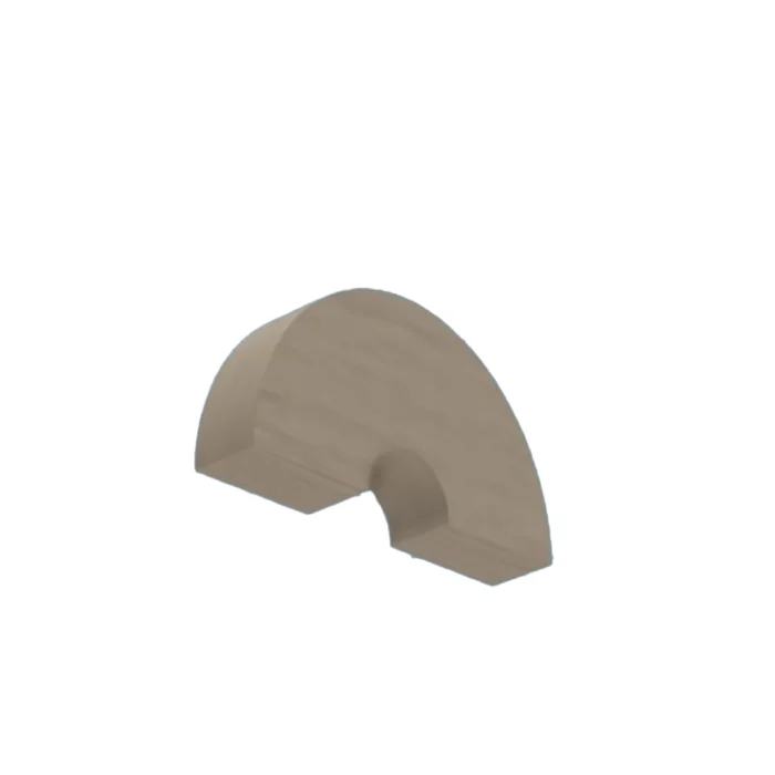 Timberthane Rough Cedar Primed Tan Mckenna Faux Wood Flat Trim Half Round Arch