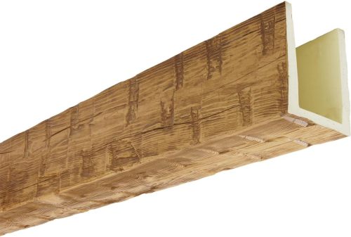 Ekena Heritage Timber Reclaimed Axed Cut Faux Wood Beam, 3-Sided (U-Beam) - Image 5
