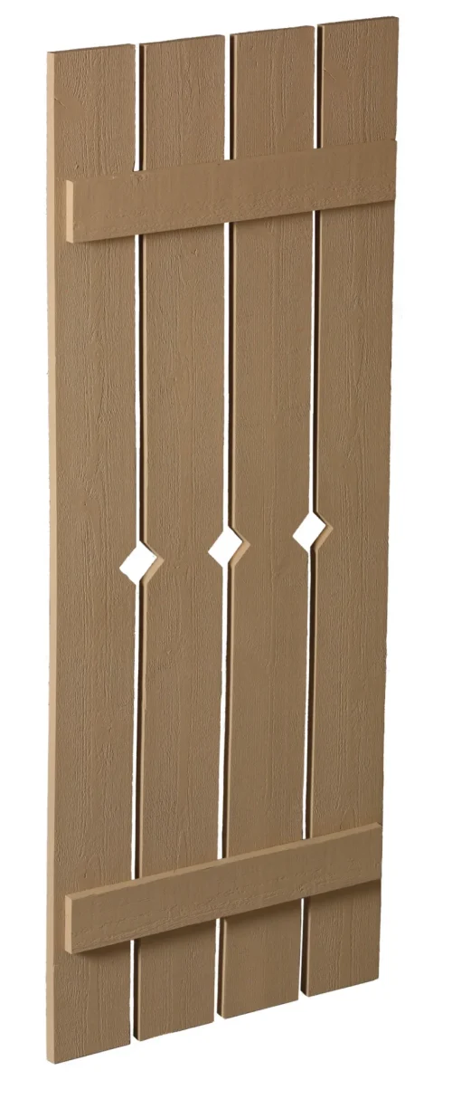 Fypon 24" Plank Shutter - 4 Board, Diamond