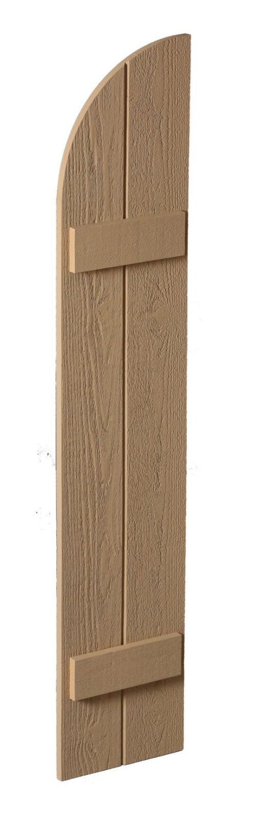Fypon 12" Board and Batten Shutter - 2 Board, Quarter Round