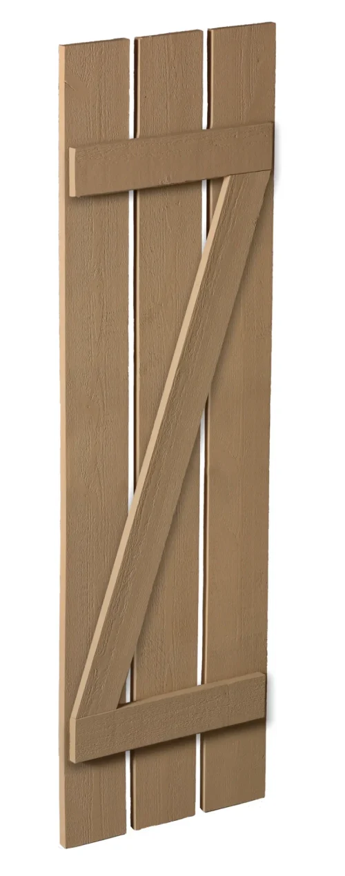 Fypon 18" Plank Shutter - 3 Board, Z Batten