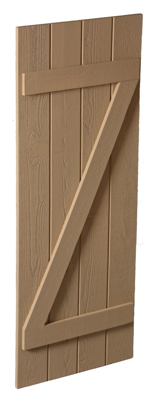 Fypon 24" Board and Batten Shutter - 4 Board, Z Batten