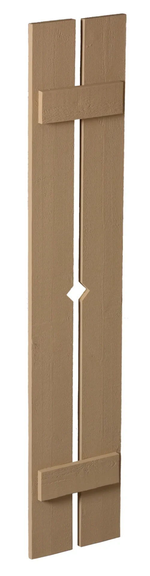 Fypon 12" Plank Shutter - 2 Board , Diamond